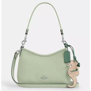 COACH Laurel Small Shoulder Bag Seahorse Charm CBI04 Purse Handbag Pistachio NWT